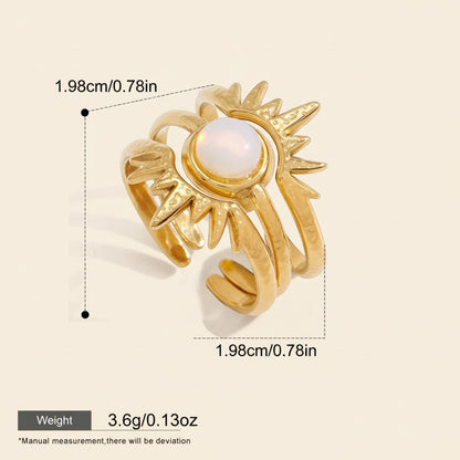 Sunburst Opal Stack Ring Set - view 5